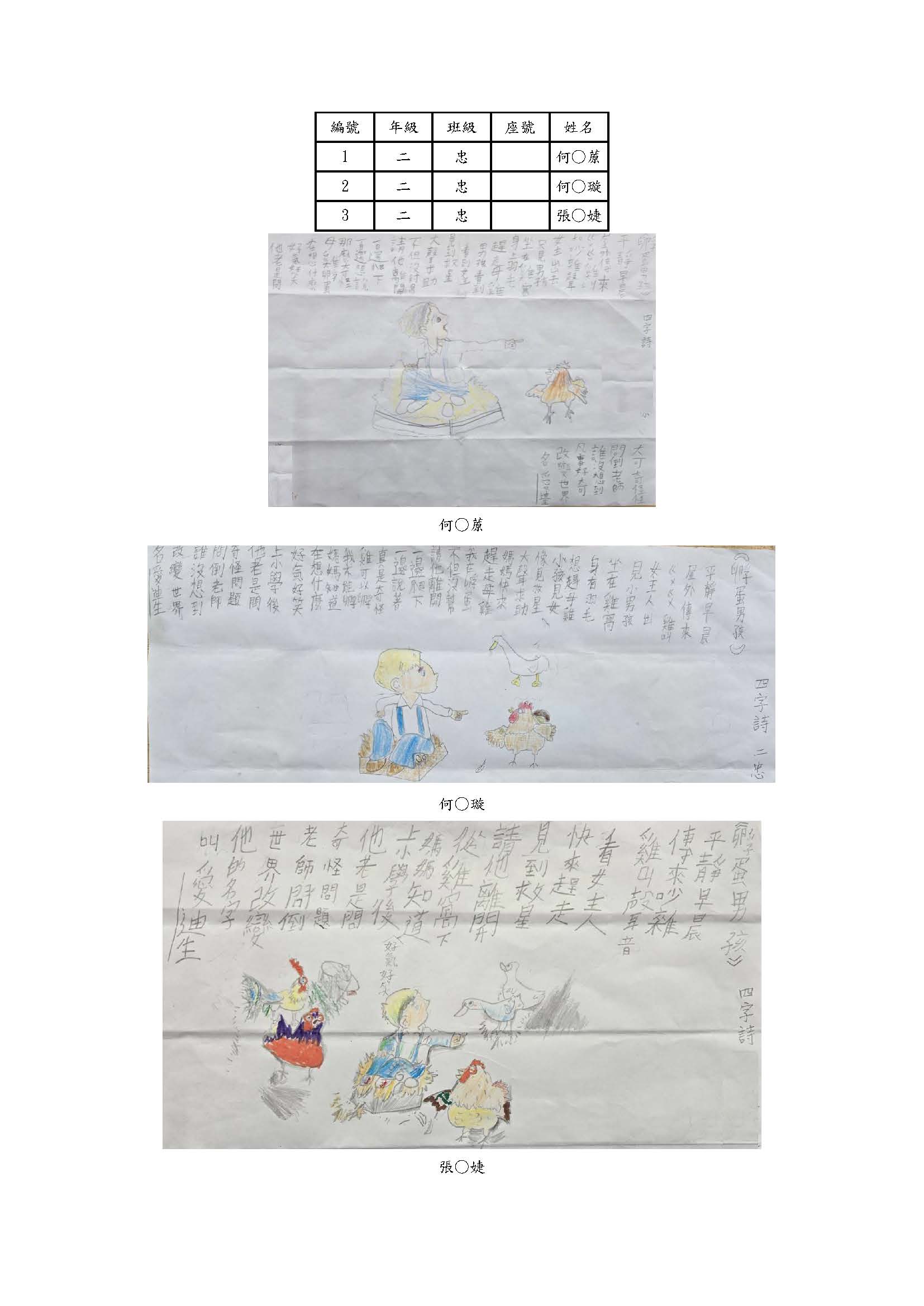 115.5月份創作王獎勵二年級作品